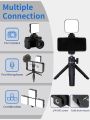 Jmary FM-59R Rechargeable Mini LED Light Video Recording Mini Fill Light with 3 Cold Shoe Mounts. 