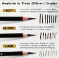 Artline Charcoal Pencils Pack of 3 Hard, Medium and Soft | For Artists in Drawing and Sketching.