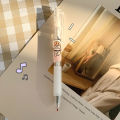 1/5/10Pcs 0.5Mm Random Pattern Reusable Water-based Pens Office Stationery Press-out Refill Writing Pen Black Transparent Cartoon Girl Push Action Neutral Pen.