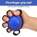 SOMEDAYZL Fitness Hand Grips Hemiplegia Finger Exerciser Grip Ball Stroke Exercise Rubber Elderly Strength Recovery Training Finger Trainer/Multicolor.