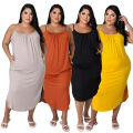 Lavish indulgent - ladies Plus Size Women's Clothing Summer Dress Fashion Casual Solid color Dresses - Easy To maintain - Durablity Assurance. 