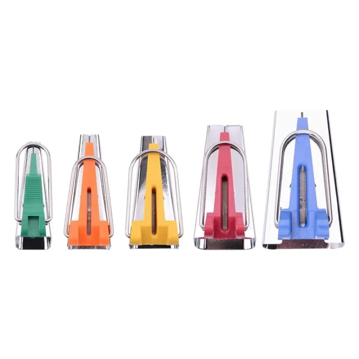 5Pcs%20Sewing%20Accessories%20Bias%20Tape%20Maker%20Set%20Patchwork%20Tools%206/9/12/18/25%20mm%20Bias%20Binding%20Tape%20Maker%20-%20Image%202