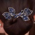 Light Luxury Hair Accessories Zircon Shiny Curling Iron Butterfly Elegant Flowers Lazy Twist Clip Hair Magic. 