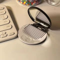 【Versatile】 1pcs Cute Chocolate Cookie Shaped Chocolate Design Makeup With 1 Comb Set Women Makeup Tool Folding Makeup MIRRORRR.