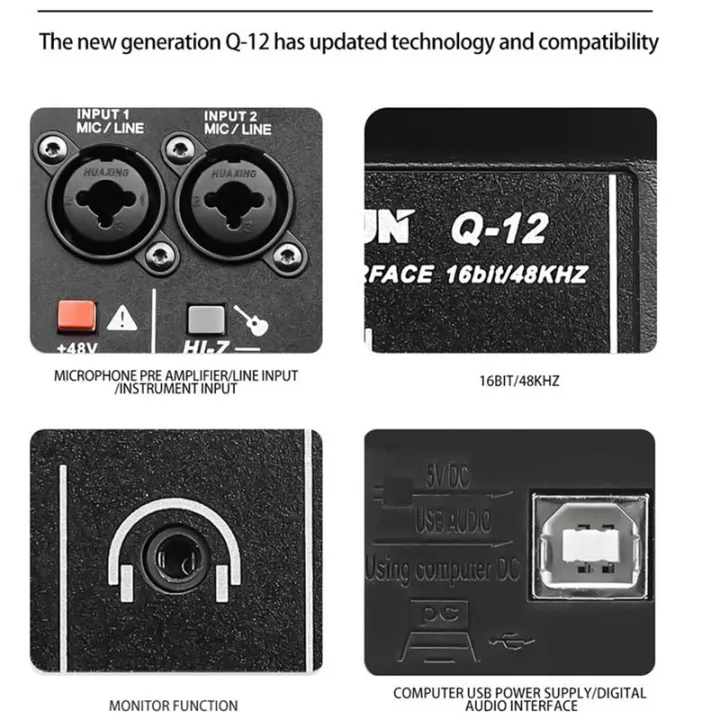 LKPCIGCXM%202X%20TEYUN%20Q-12%20Sound%20Card%20Audio%20Mixer%20Sound%20Board%20Console%20Desk%20System%20Interface%204%20Channel%2048V%20Power%20Stereo%20Computer%20Card%20-%20Image%207