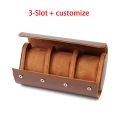 1/2/3-Slot Watch Roll Travel Case Personalized Watch Case Custom Leather Watch Box for Him Engraved Travel Watch Box Men's Gfits. 