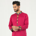 Masculine Semi Fit Panjabi Casual Panjabi - Hot Pink. 