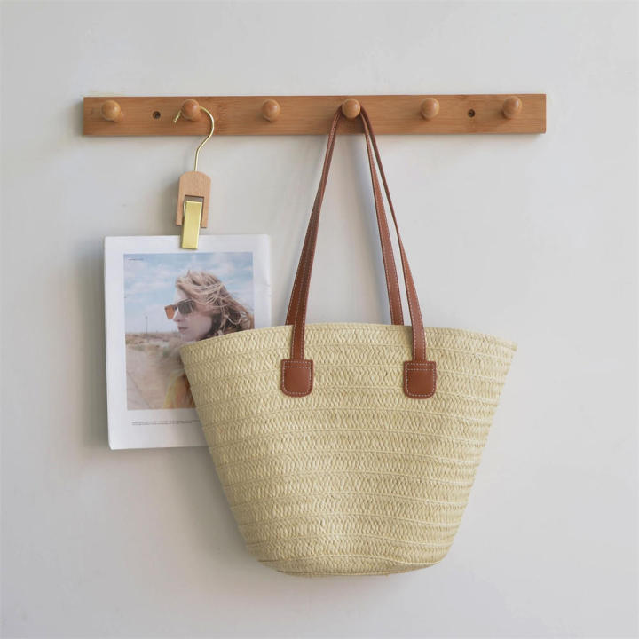 Large Capacity Woman Handbag Straw Woven Tote Bags Summer Casual Shoulder Bag New Fashion Beach Shopping Handbags
