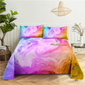 Marble Gold Bedding Sheet Home Digital Printing Polyester Bed Flat Sheet With Pillowcase Print Bed Sheet. 