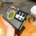Smalshop For Magsafe Fashion Slim Matte Liquid PC Magnetic Wireless Charging Case For Samsung Galaxy S25 S24 S23 S22 Ultra Plus Cover. 