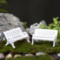 3Pcs Mini Bench Chairs Park Seat Garden Miniatures Micro Landscape Decoration Luyo. 