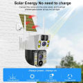 8MP 4K Wireless Solar Camera 4G Sim Outdoor Dual Lens Wifi IP Camera PIR Night Vision V380 Pro CCTV Security Protection Monitor. 