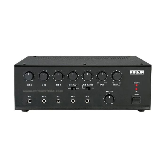 Ahuja SSB-120 120W PA Mixer Amplifier - 120 Watt Capacity in Black Color