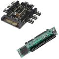 Multi Way Splitter Cooler Cooling Fan Hub PC & 2.5 Inch Ide to Sata Adapter, Convert Laptop 44 Pin Male Ide Pata. 