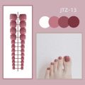 24P Acrylic Toenails Tips Bright Faced Press On Nails Art Removable Toenails With Glue Full Cover Artificial Toe False Nail. 