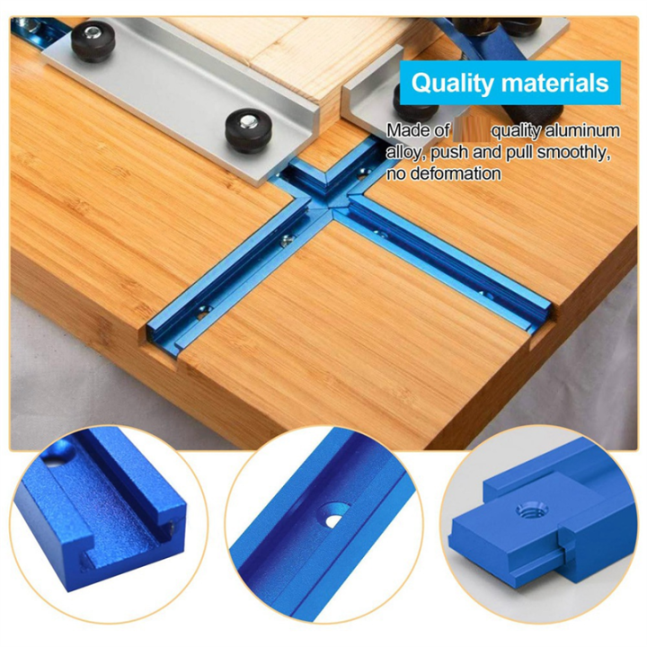 JAERBEE%202T-Guide%20Rail%20Clamp%20Rails%20Made%20of%20Aluminium%20Alloy,400%20mm%20T-Slot%20Track%20MitreRail%20Set,Groove%20SlidRail%20with%20M8/M6%20Slider%20-%20Image%202