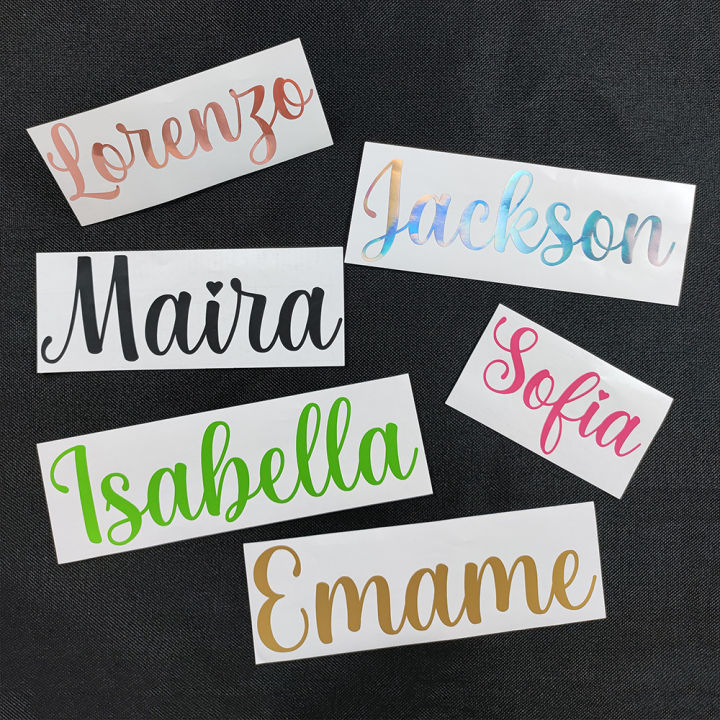 1PC height 3cm Customized Text Self Adhesive Wall Stickers Custom Name Vinyl Sticker For Home Decor Laptop Furniture Box Decal