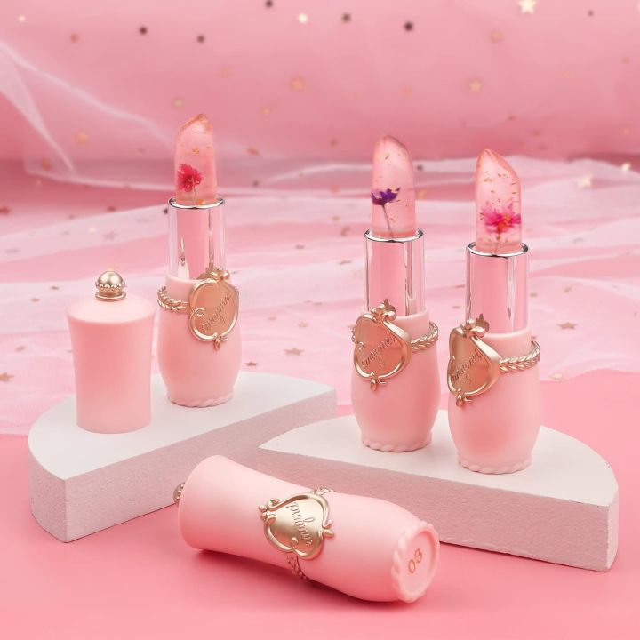 1pcs/%206pcs%20emaymei%20Transparent%20Jelly%20Change%20Lipstick%20Waterproof%20Crystal%20Jelly%20Lipstick%20with%20Flower%20Inside%20%7C%203.8gm%206%20Shades%20Available%20-%20Image%205