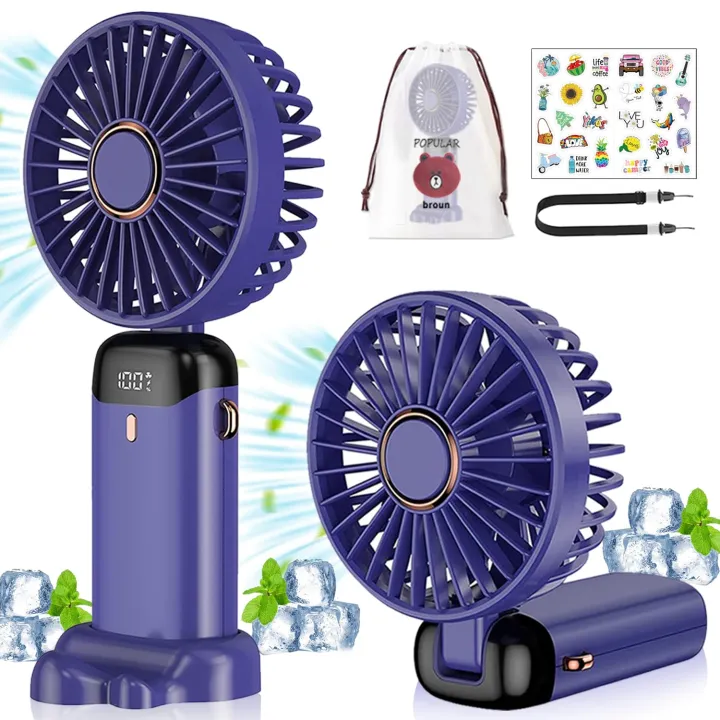 Portable%20Handheld%20Personal%20Rechargeable%20Fan%20LED%20Digital%20Display%2090%C2%B0Adjustable%20-%20Image%203