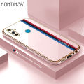 Hontinga for Realme C3 Back Cover + Free Lanyard Luxury 6D Plating Fashion Racing Side Pattern Case Soft Silicone Square Mobile Cover.