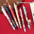 New 0.5mm Black Refill Lucky Writing Pen General Purpoe tudent Writing Office tationery 6Pc Chinee tyle Retro Puh Core Neutral Pen.