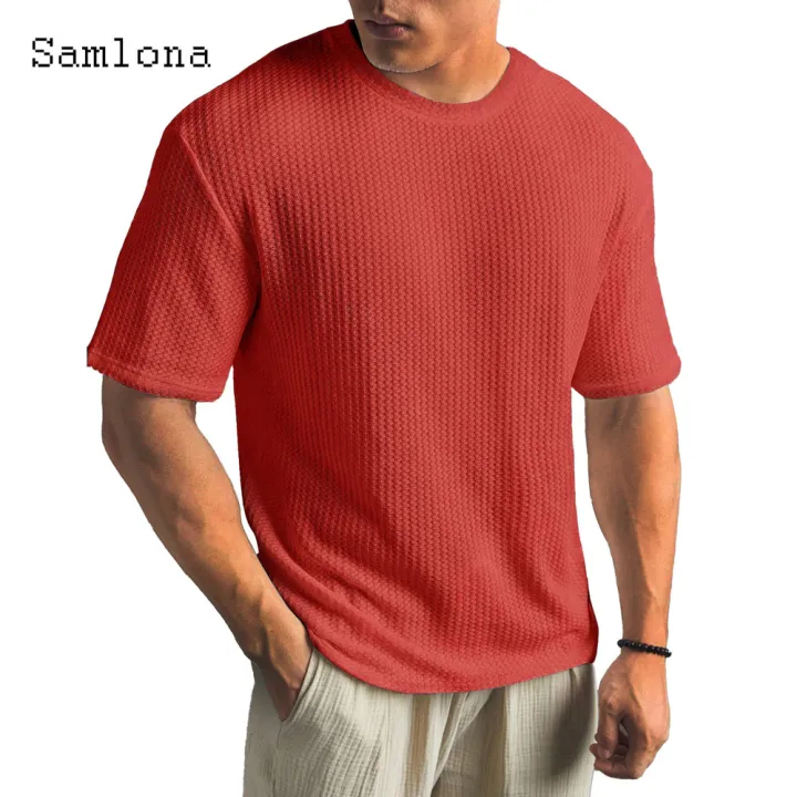 Plus%20Size%205XL%20Men%20Fashion%20Basic%20Tops%20Round%20Neck%20Knitted%20T-shirt%202024%20New%20Summer%20Casual%20Pullovers%20Mens%20Simple%20Ruched%20Tees%20Shirt%20-%20Image%203