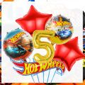 Hot Wheels Birthday Decoration Racing Car Disposable Tableware Tablecloth Plate Cup Balloon Baby Shower Kids Boys Party Supplies MuXiaRe. 