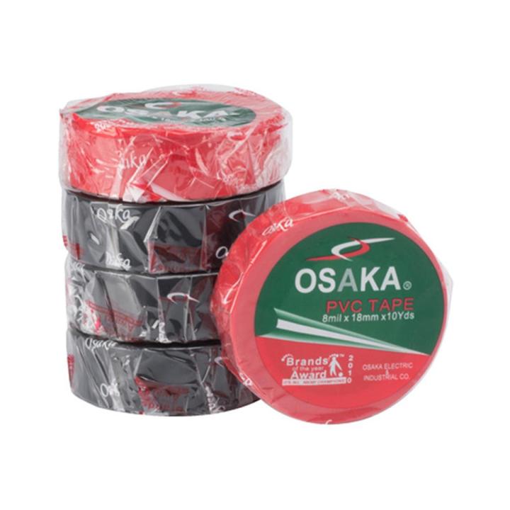 OSAKA PVC TAPE FOR ELECTRIC WIRE WRAPPING - Red/BLACK TAPE (2 PCS)