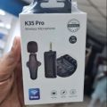 K35 Pro Dual Mic Wireless Lavalier Microphone for 3.5mm Supported Devices. 