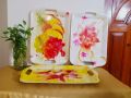 Exclusive Perty Melamine Serving Trays/Platters 18 Inch Large Multi Design. Tea Breakfast Bread Tray Snack Plate And Food Tray, Dishwasher Safe. Melamine Plastic Tray..