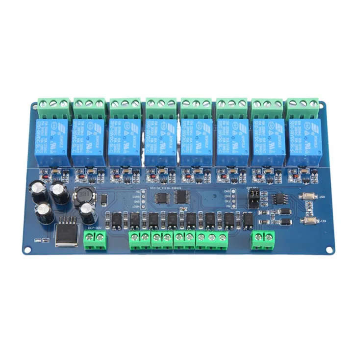 Modbus-Rtu 8 Channel Relay Module Modbus RTU 8 Switch Input RS485 Communication TTL Easy to Use