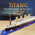 Titanic Boy High difficulty Giant Puzzle Assembly Microparticle Building Toy Cruise Model Ship Decoration Gift. 