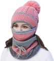 3 in1 Women's Cold Weather Sets Womens Winter Scarf Set with Filter, Hat Cap. 