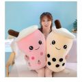 Boba Plushies Bubble Tea Plush Toys Cartoon Bubble Tea Cup Stuffed Soft Cushion Milk Tea Plush Food Pillow Gifts for Kids Girl. 