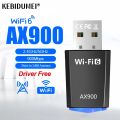 WiFi 6 AX900 USB WiFi Adapter 2.4G/5GHz 900Mbps Wireless Ethernet WiFi Network Card Drive Free USB Dongle for PC Win10/11.