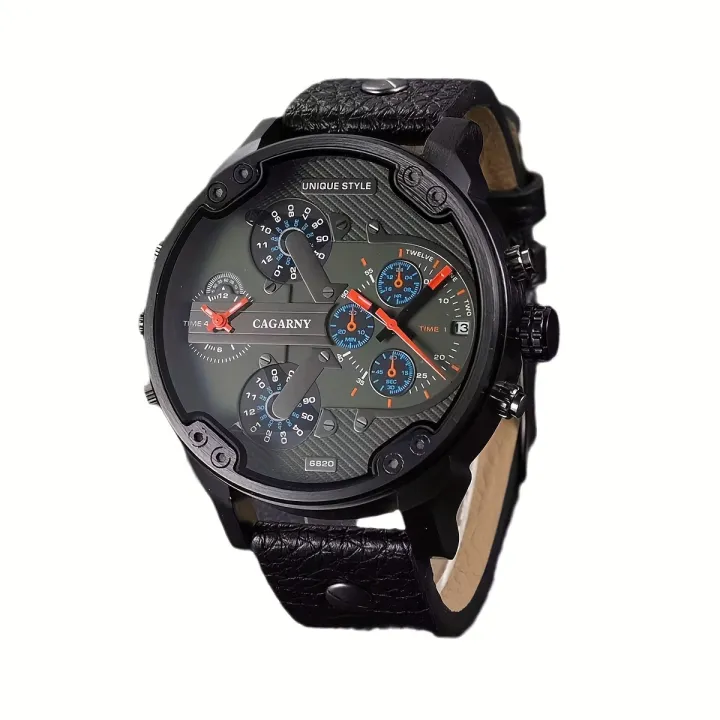 Popular%20Men's%20Watch,%20Casual%20Fashion%20Multi%20Time%20Zone%20Belt%20Date%20Men's%20Watch%20-%20Image%202