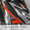 【Mary DAI Store】SILVER+SPIRIT Motorcycle Sticker and Decals for HONDA Reflective Motorbike Motocross Accessories. 