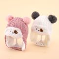 1pc Fur Ball Bear Baby Ear Protection Thorn Hat. 