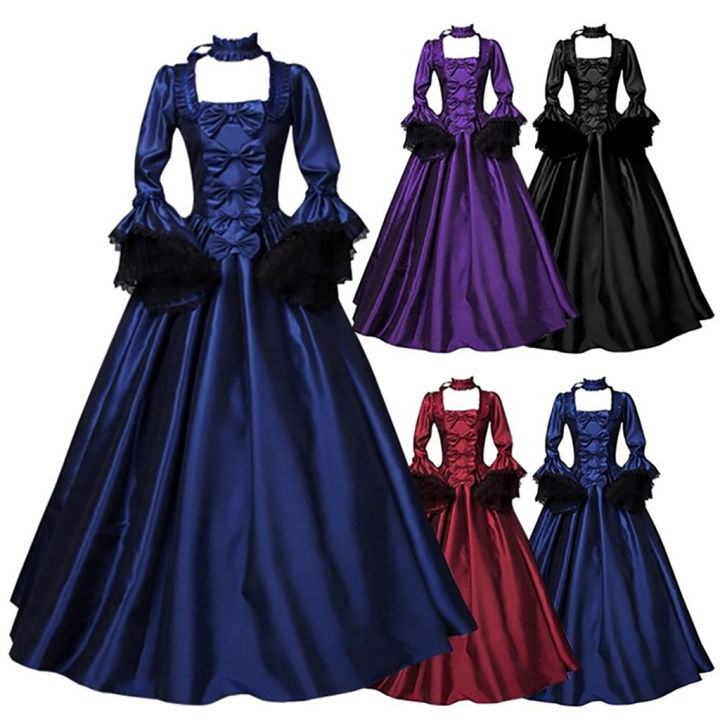 Gothic%20Black%20A%20Line%20Dress%20A%20Line%20Witch%20Dress%20For%20Women%20Gothic%20Witchcraft%20Vintage%20Medieval%20Dress%20For%20Women%20Halloween%20Costumes%20-%20Image%202
