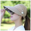 1pc Golf Cap Simplicity Women's UPF 50+ UV Protection Wide Brim Beach Sun Visor Hat For Wife Girls Gift Uulticolor New Cheap.