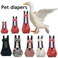 Pet Supplies Duck Diapers Goose Flight Suits Cute Chicken Physiological Pants Washable Nappy With Elastic Band Bowknot Design.