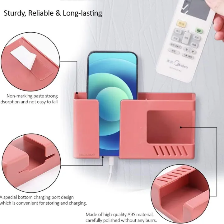 Mobile%20Phone%20Charging%20Rack%20Wall-mounted%20Storage%20Box%20Punch-free%20Organizer%20Shelf%20Remote%20Control%20Pen%20Stationery%20Holder%20-%20Image%209