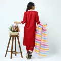 Ready Made Linen Salwar Kameez For Women - Perfect for Casual and Party Attire Shalwar Kameez. 