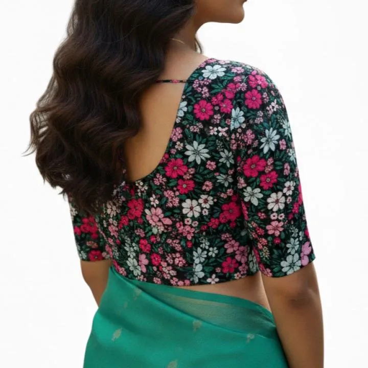 Elegant%20Flexible%20Printed%20Short%20Sleeve%20Crop%20Tops%20Blouses%20for%20Women%20-%20Image%204