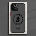 Marvel Avengers Logo Phone Case For iPhone 15 14 13 12 11 Pro Max mini XS Max XR X 8 Plus SE Frosted Translucent Cover.