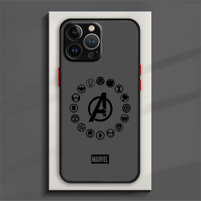 Marvel%20Avengers%20Logo%20Phone%20Case%20For%20iPhone%2015%2014%2013%2012%2011%20Pro%20Max%20mini%20XS%20Max%20XR%20X%208%20Plus%20SE%20Frosted%20Translucent%20Cover%20-%20Image%203