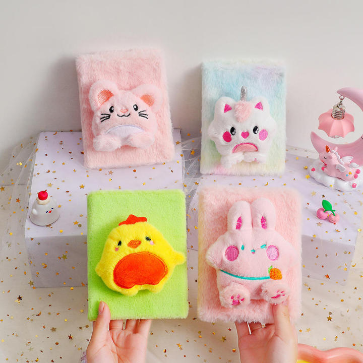 Cartoon%20Plush%20Doll%20Notebook%20Cute%20Rabbit%20Diary%20Children's%20Small%20Size%20Notebook%20Daily%20Record%20Book%20Student%20Award%20Commemorative%20Gift%20-%20Image%202