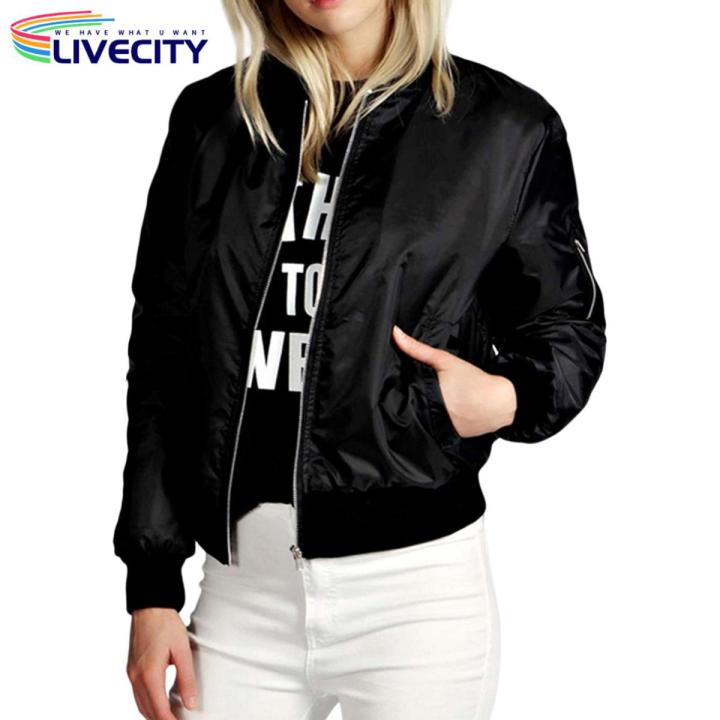 Winter Jacket Solid Color Streetwear Women Spring Coat