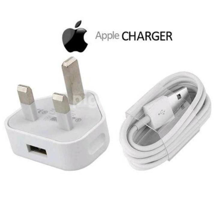 i.phone Charger With USB Cable 6 7 8 7plus 7 6S 6 Plus 5 White trusted products Daraz .bd