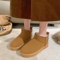 Thick-soled snow boots women's 2023 new autumn and winter fur integrated short tube thick-soled warm fashion cotton shoes wholesale. 